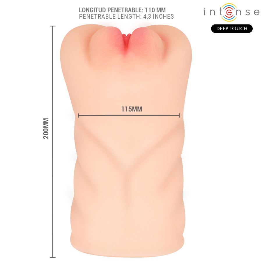 Masturbador vaginal Intense Krista con succión, vibración y efecto de voz, 1,2 kg
