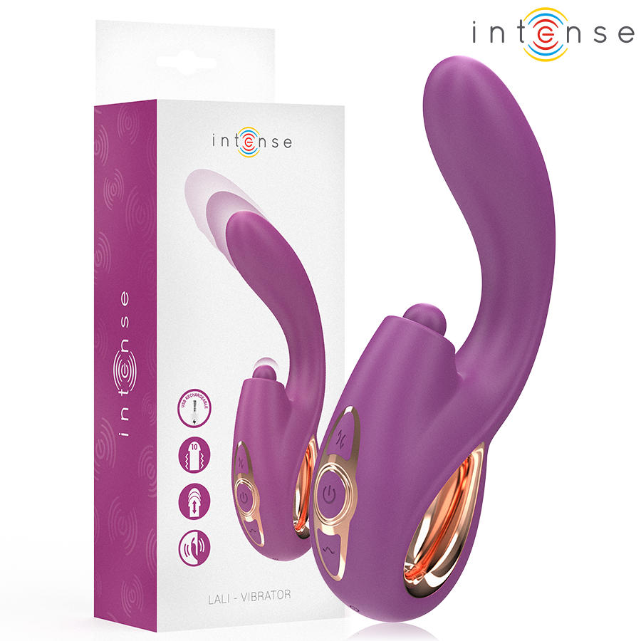Intense — Lali vibrateur multifonction point g tapping & thrust & vibration violet