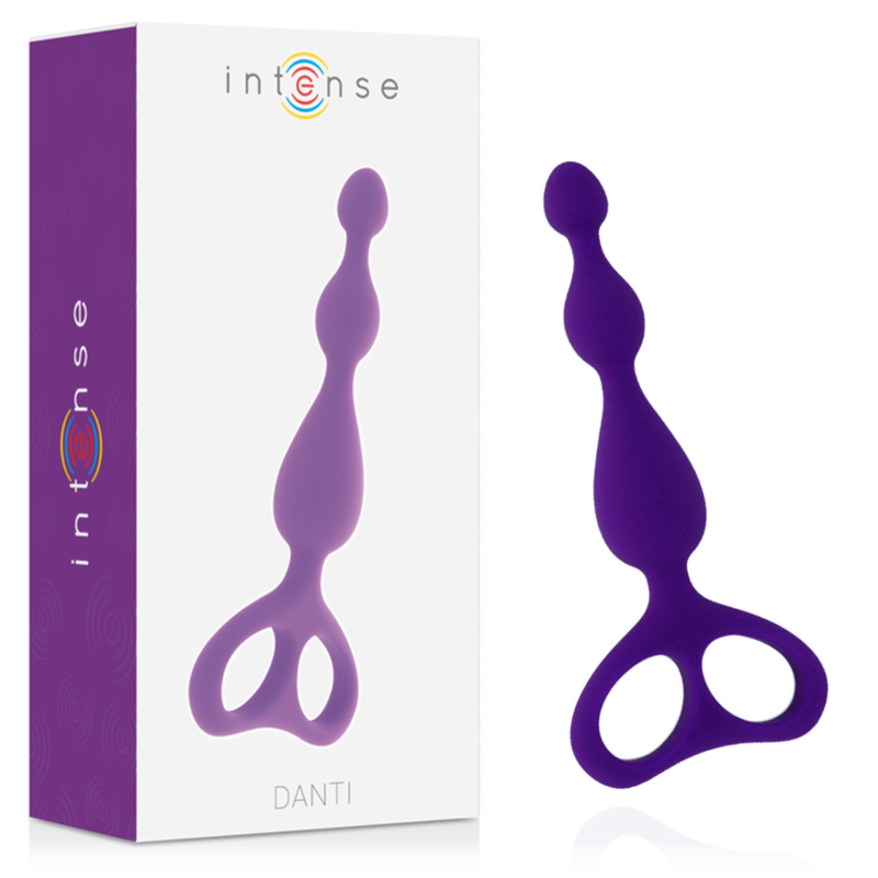 Intense Anal Toys Danti – Palline anali in silicone con tre rigonfiamenti – Lilla