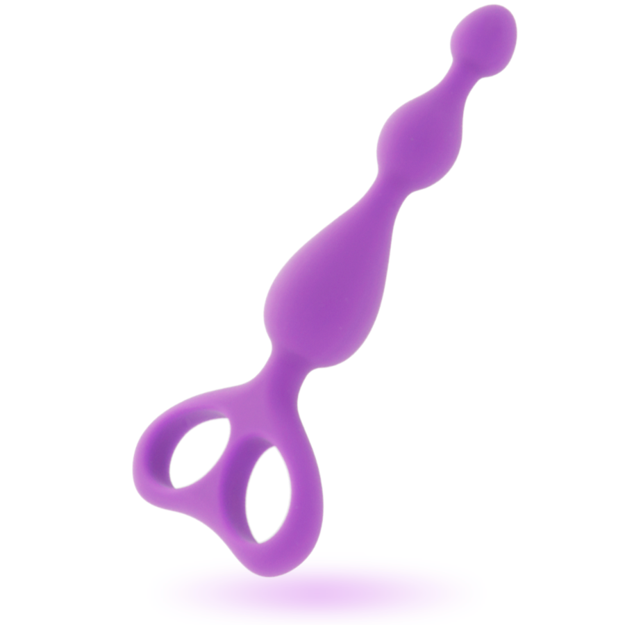 Intense Anal Toys Danti – Palline anali in silicone con tre rigonfiamenti – Lilla