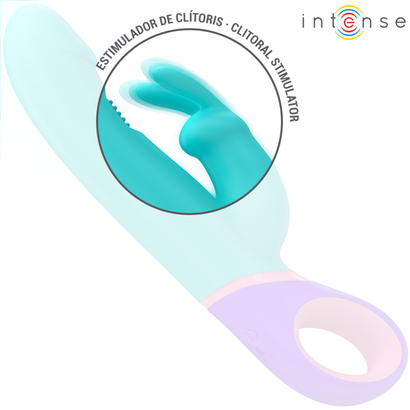 Intense Monica – Rabbit-Vibrator mit rotierendem G-Punkt-Stimulator in Blau