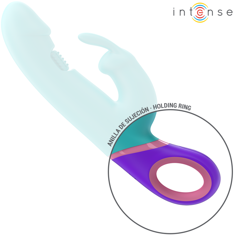 Intense Monica – Rabbit-Vibrator mit rotierendem G-Punkt-Stimulator in Blau