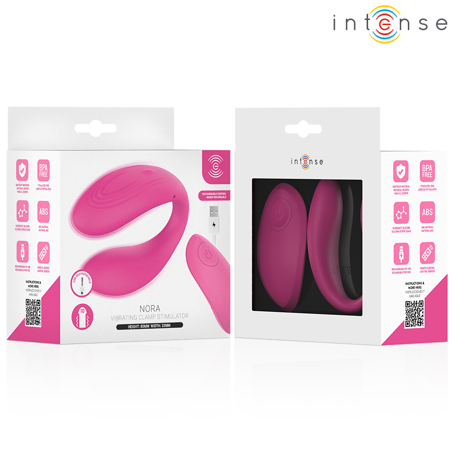 Intense Nora – Vibrierender Klammer-Stimulator in Rosa