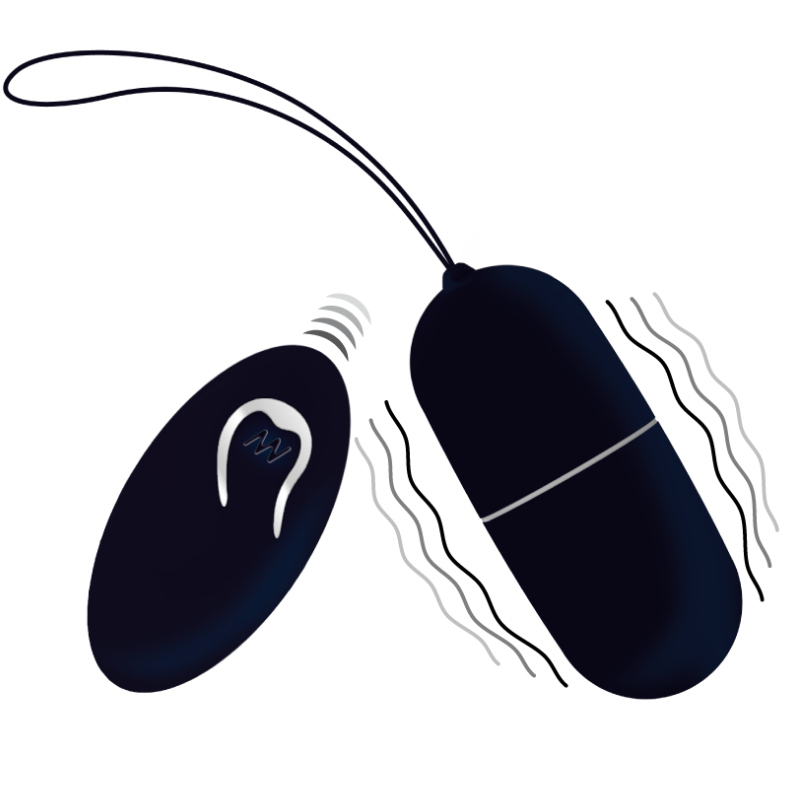 Intense — Oeuf vibrant flippy i avec télécommande noir