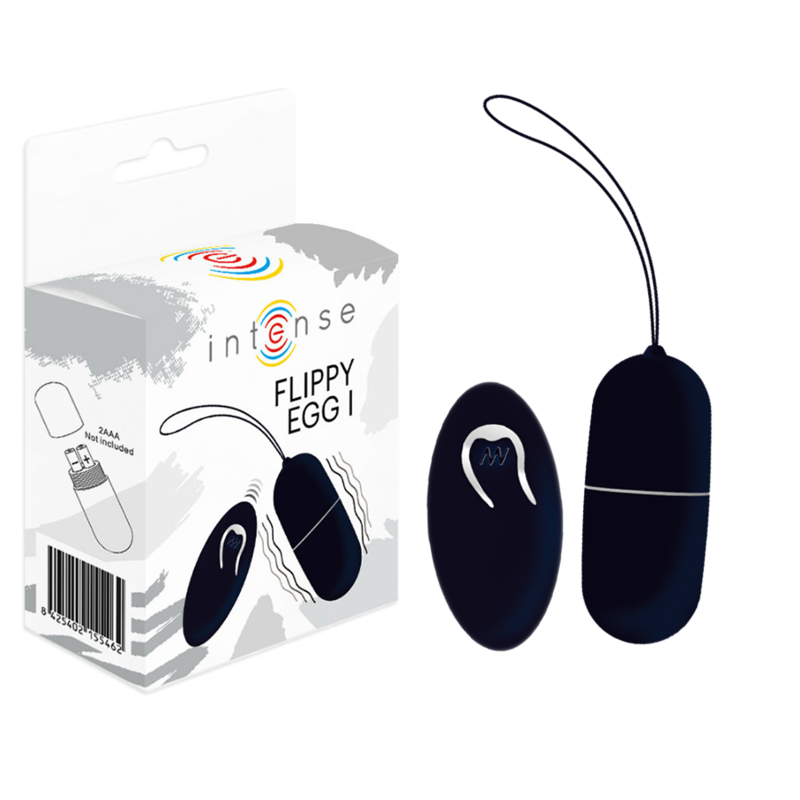 Intense — Oeuf vibrant flippy i avec télécommande noir