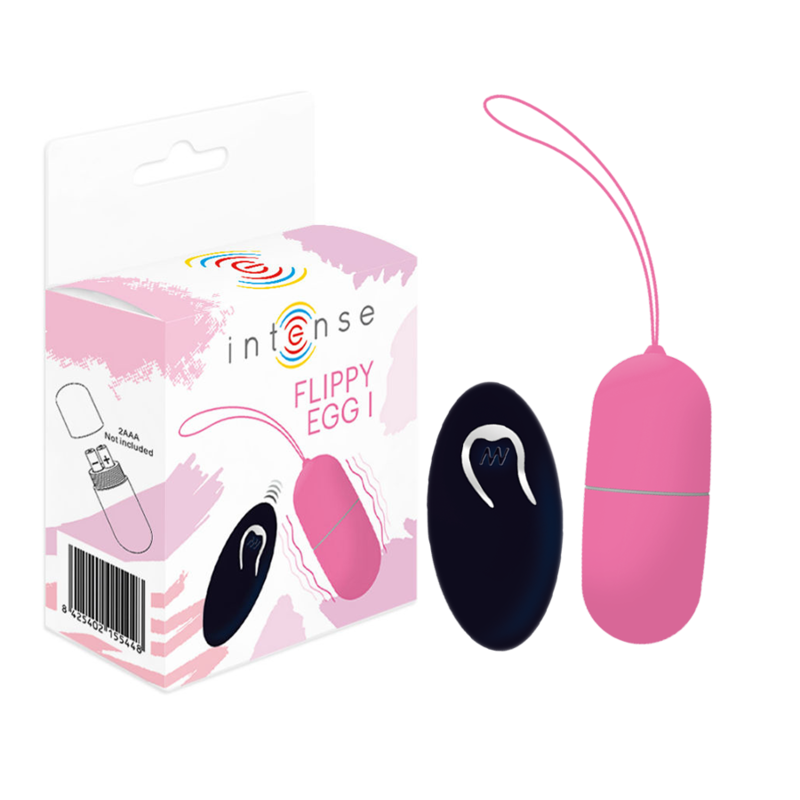 Intense — Oeuf vibrant flippy i avec télécommande rose