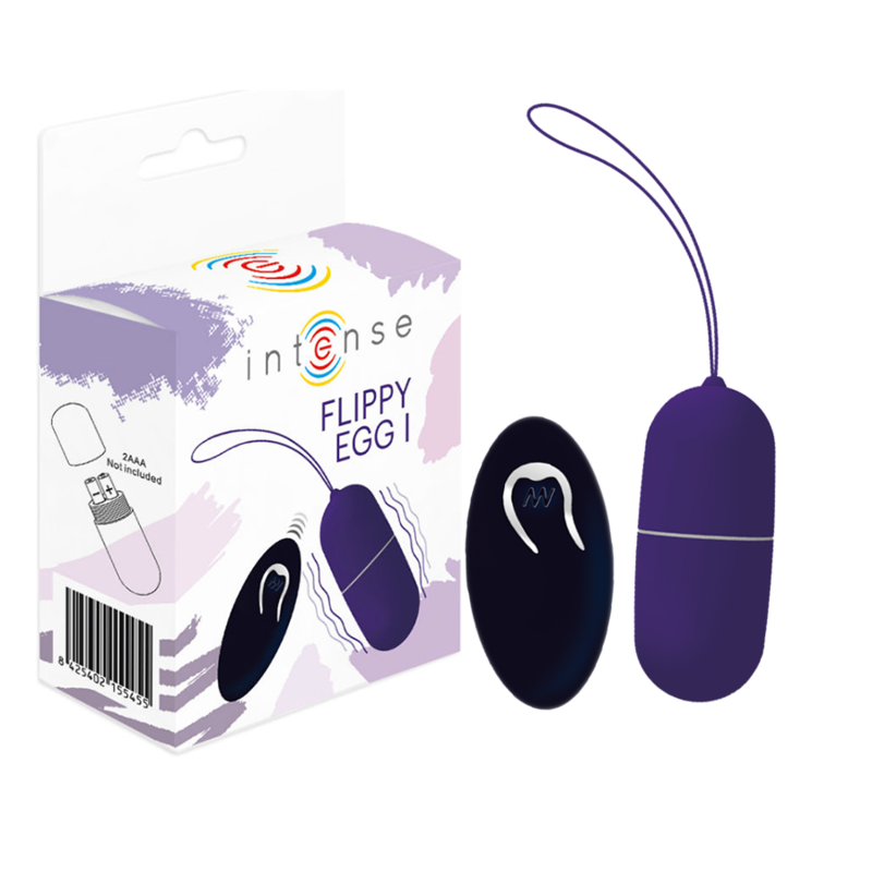 Intense — Oeuf vibrant flippy i avec télécommande violet