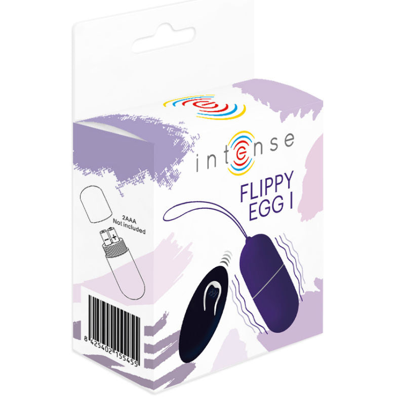 Intense — Oeuf vibrant flippy i avec télécommande violet