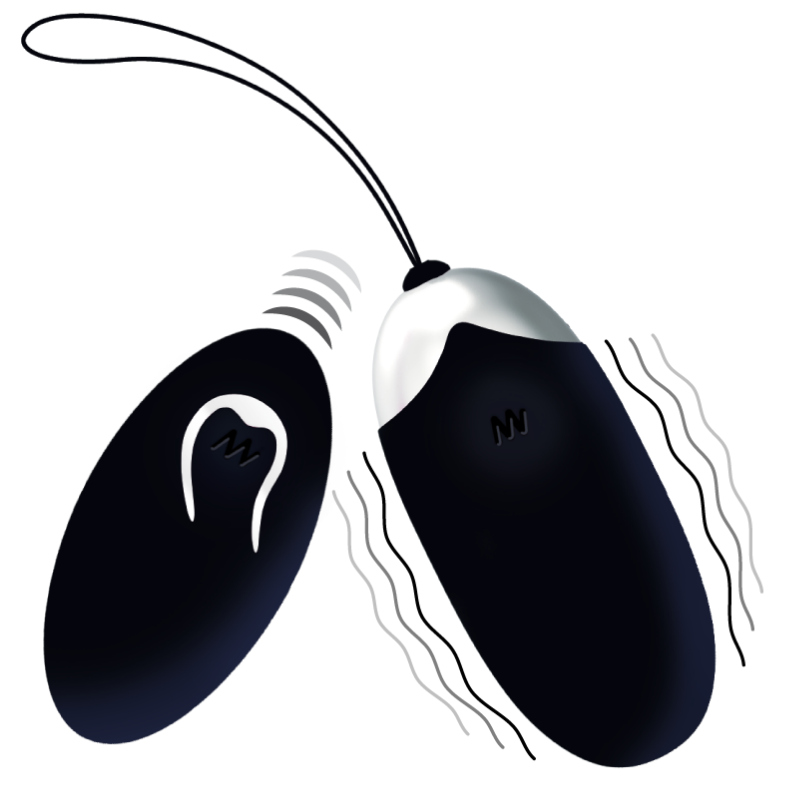 Intense — Oeuf vibrant flippy ii avec télécommande noir