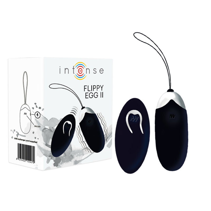 Intense — Oeuf vibrant flippy ii avec télécommande noir