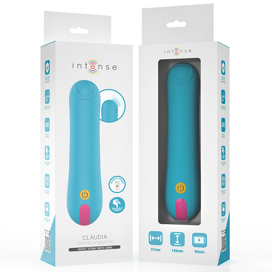 Intense Claudia – Vibrador con tamborileo interno, 14,5 cm