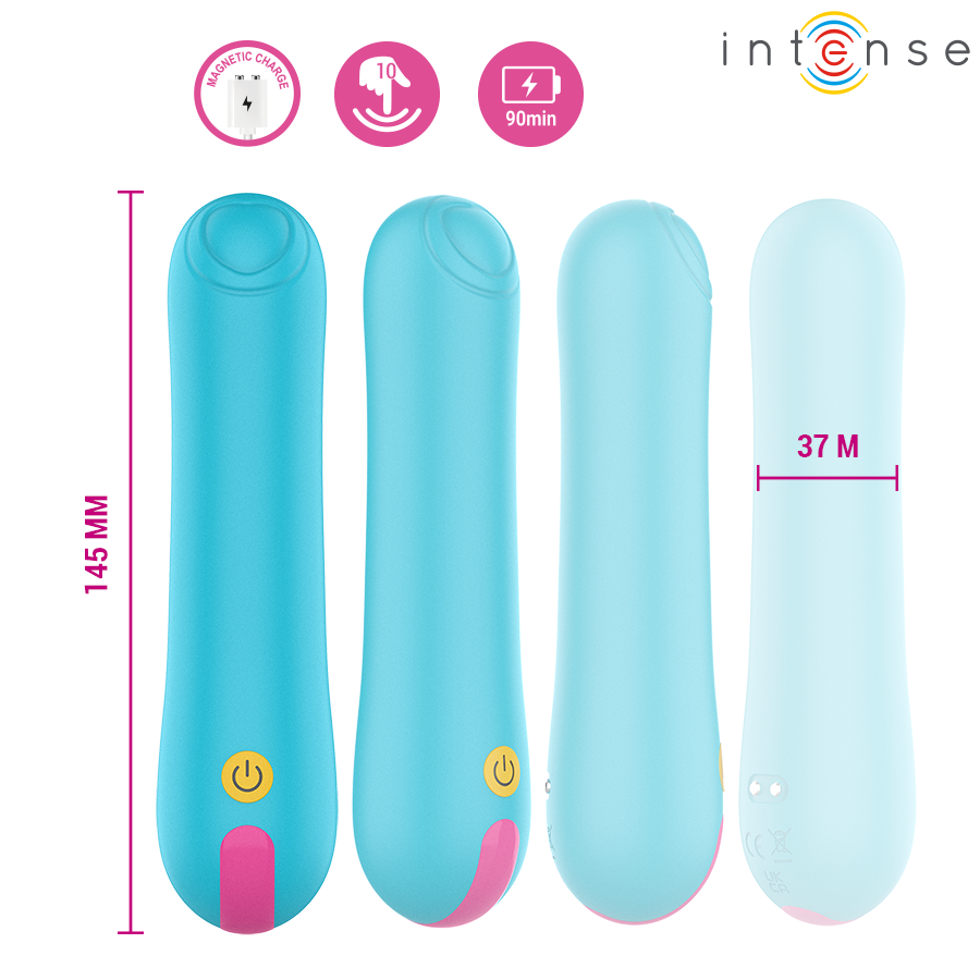 Intense Claudia – Vibrador con tamborileo interno, 14,5 cm