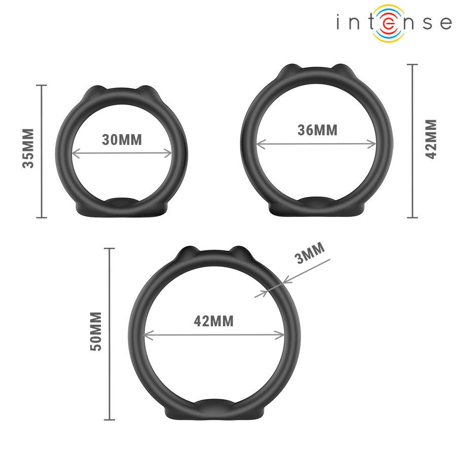 Intense Peter – Set mit 3 Penisringen