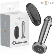 Intense, plug anal consolador de aluminio con mando a distancia, talla S