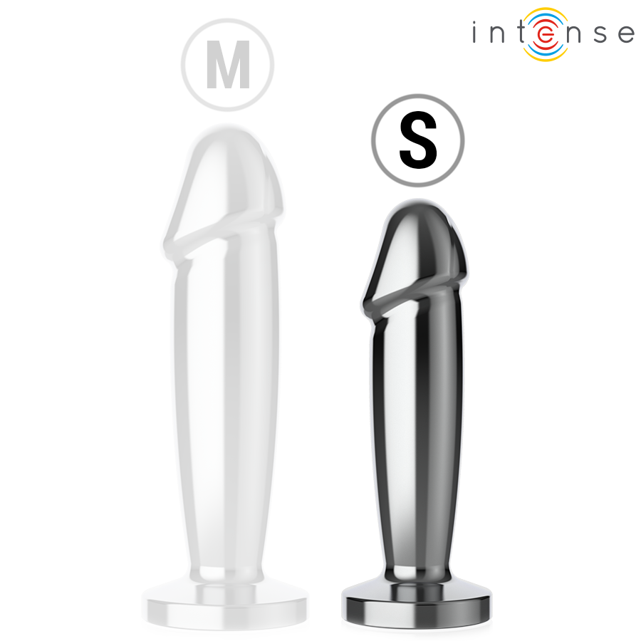 Intense, plug anal consolador de aluminio con mando a distancia, talla S
