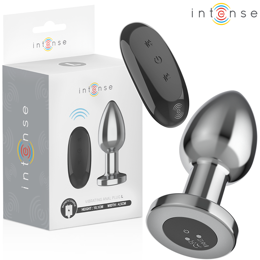Intense — Plug anal 10 vibrations métal avec télécommande l