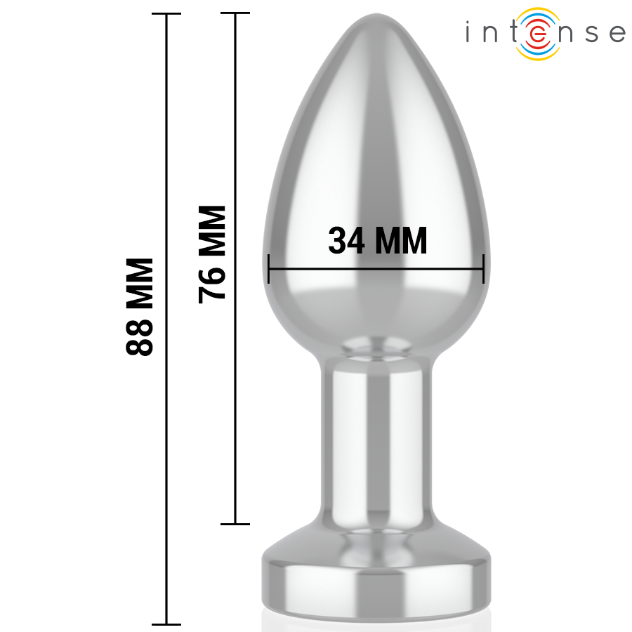 Intense — Plug anal 10 vibrations métal avec télécommande m