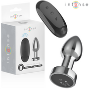 Intense — Plug anal 10 vibrations métal avec télécommande s