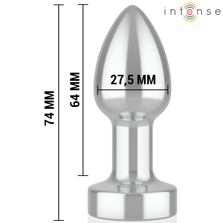Intense — Plug anal 10 vibrations métal avec télécommande s