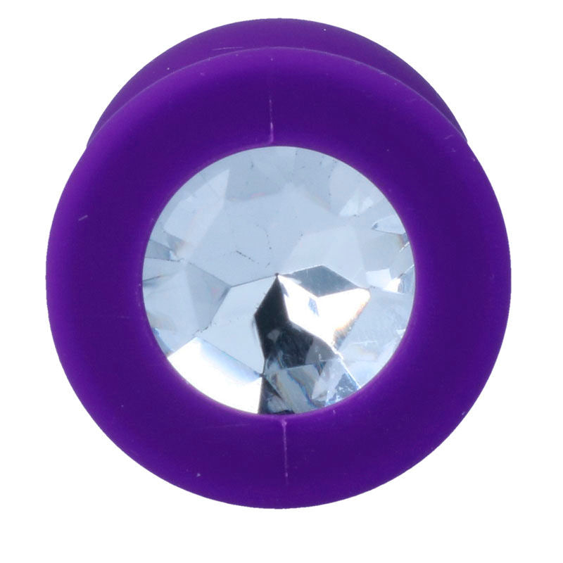 Intense Anal Toys Shelki – Plug anale in silicone con gioiello – Lilla – Taglia M