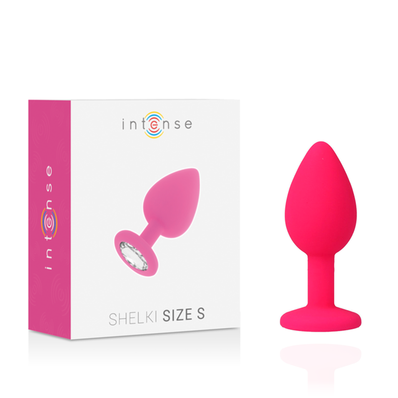 Intense Anal Toys Shelki – Plug anale in silicone con gioiello – Fucsia – Taglia S