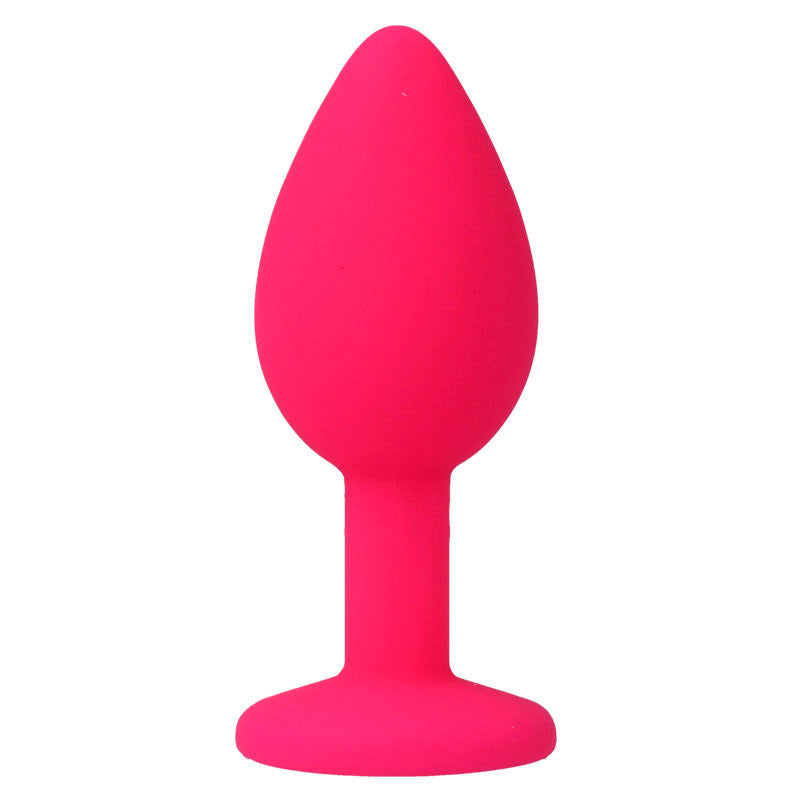 Intense Anal Toys Shelki – Plug anale in silicone con gioiello – Fucsia – Taglia S