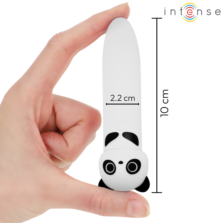 Intense Poh, bala vibradora panda recargable por USB, 10 × 2,2 cm