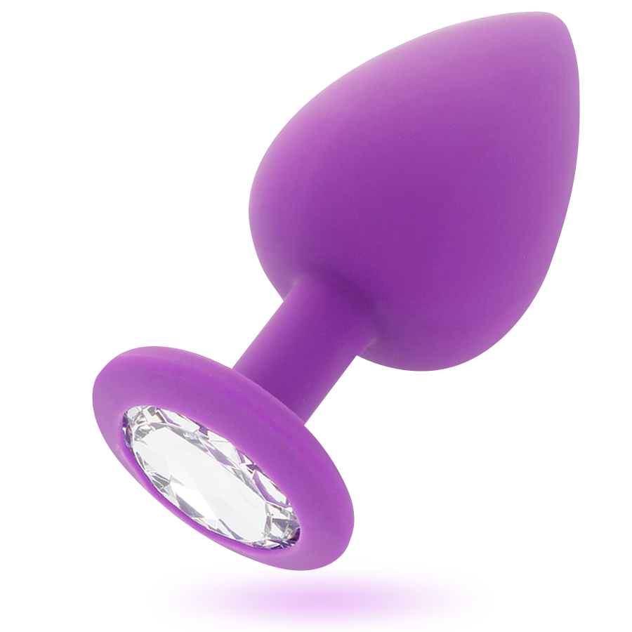 Intense Anal Toys Shelki – Plug anale in silicone con gioiello – Lilla – Taglia L