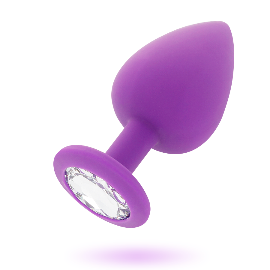 Intense Anal Toys Shelki – Plug anale in silicone con gioiello – Lilla – Taglia S