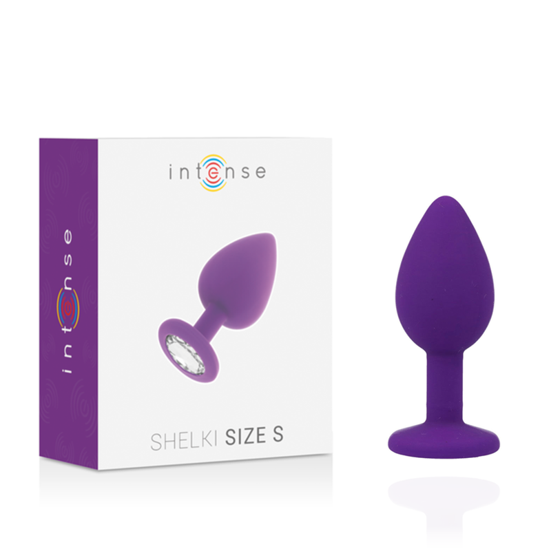 Intense Anal Toys Shelki – Plug anale in silicone con gioiello – Lilla – Taglia S