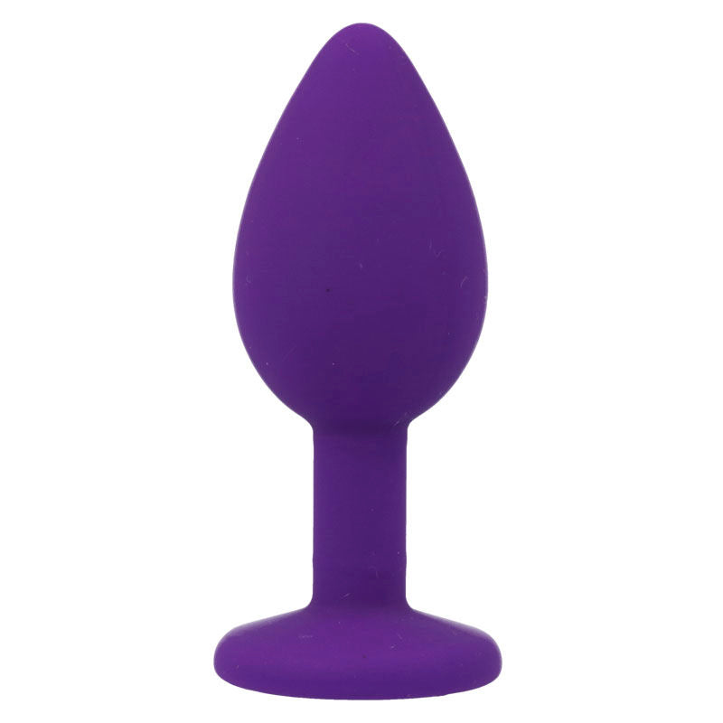 Intense Anal Toys Shelki – Plug anale in silicone con gioiello – Lilla – Taglia S