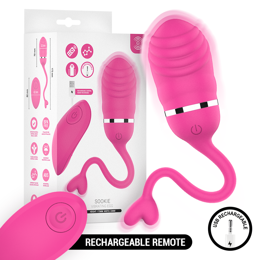 Huevo vibrador Intense Sookie rosa con mando a distancia
