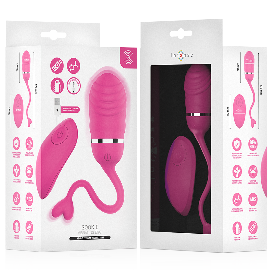 Huevo vibrador Intense Sookie rosa con mando a distancia