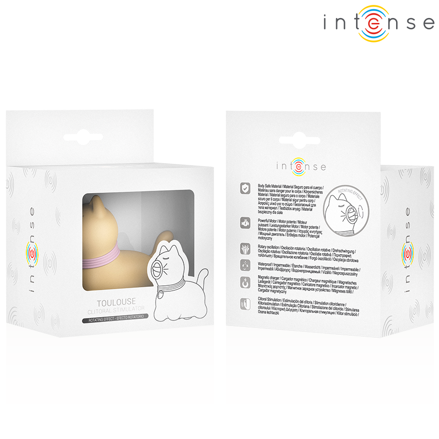 Intense — Toulouse, estimulador con lengua giratoria de 360º amarillo