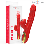 Vibratore Intense Thalia rosso con vibrazione, spinta e picchiettio