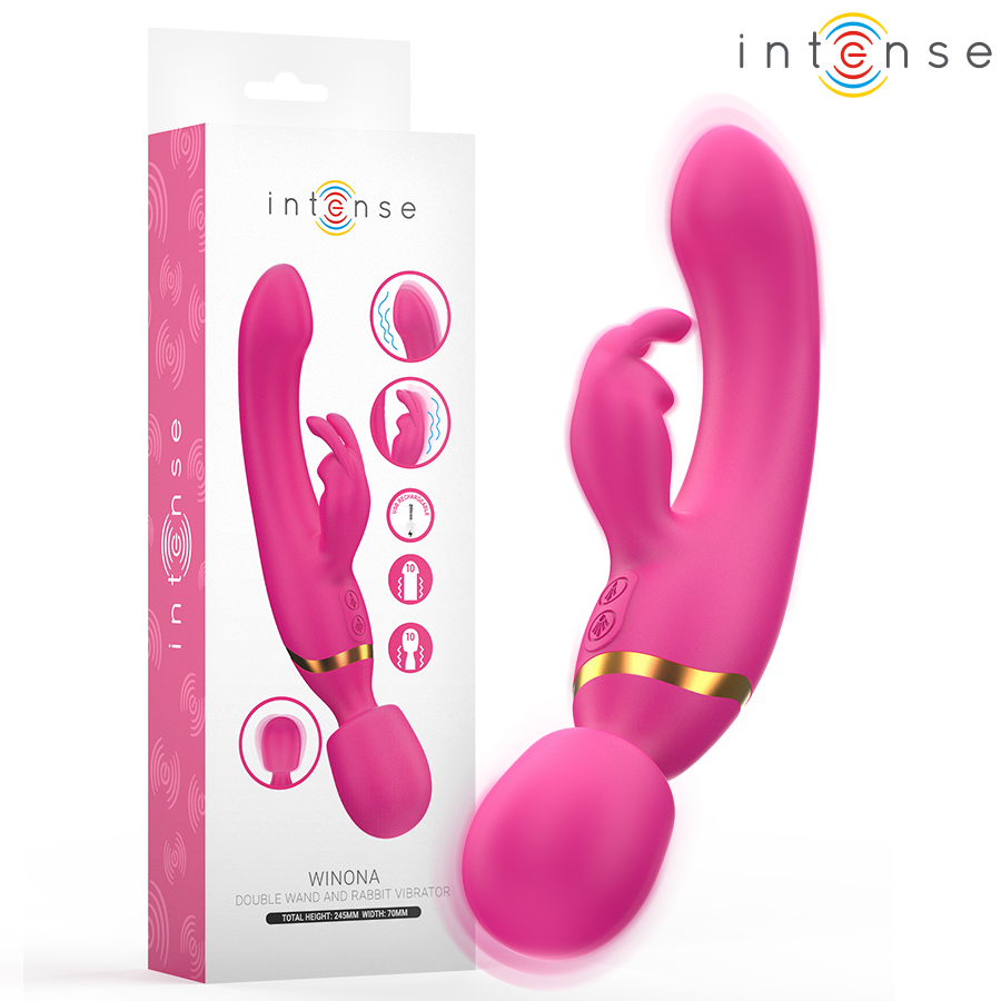 Vibratore doppio Intense Winona, rabbit e wand