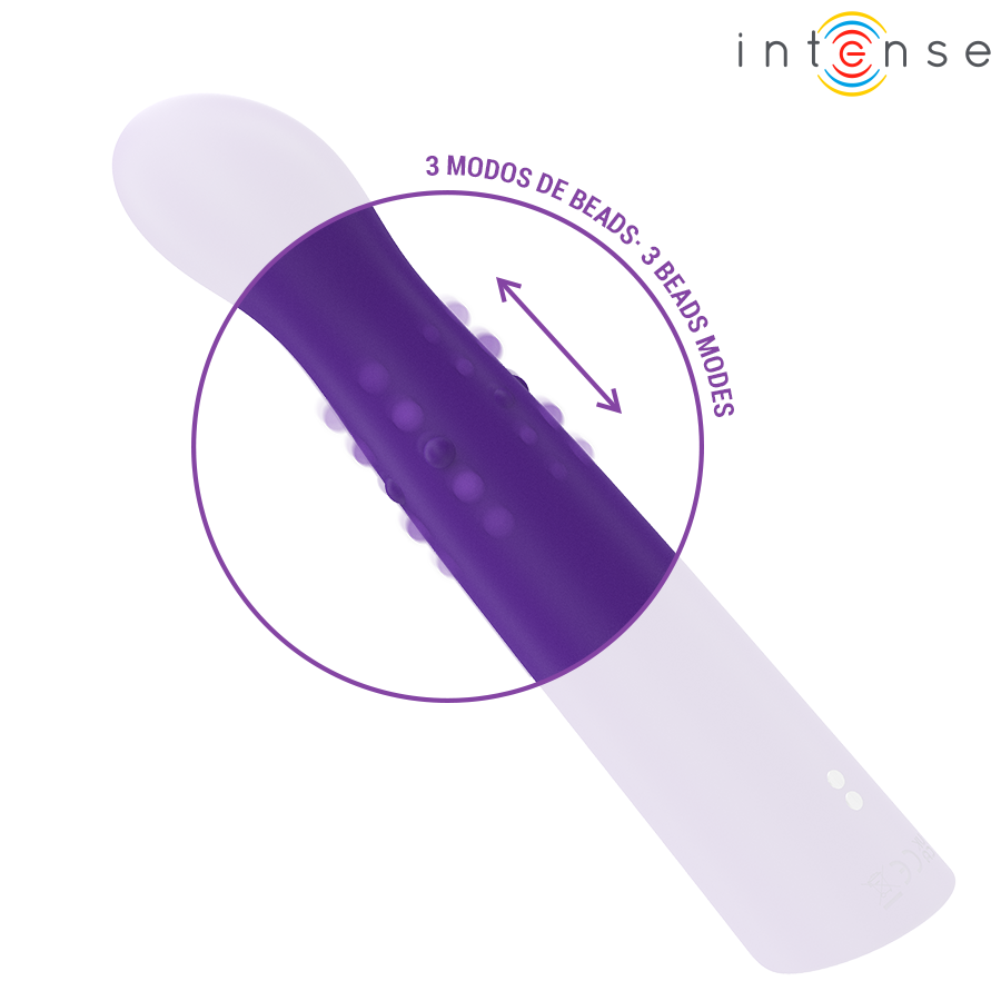 Vibratore Intense Helena da 13,5 cm con perline su e giù e testa oscillante