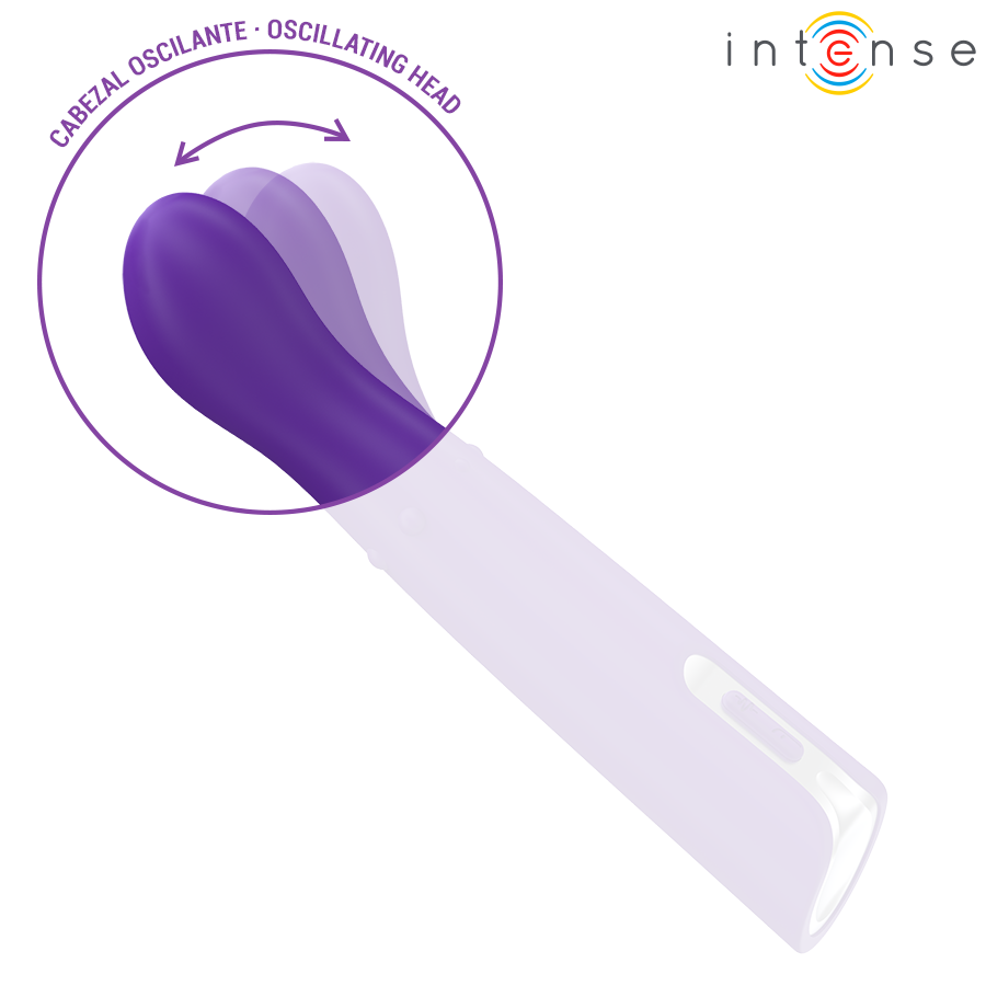 Vibratore Intense Helena da 13,5 cm con perline su e giù e testa oscillante