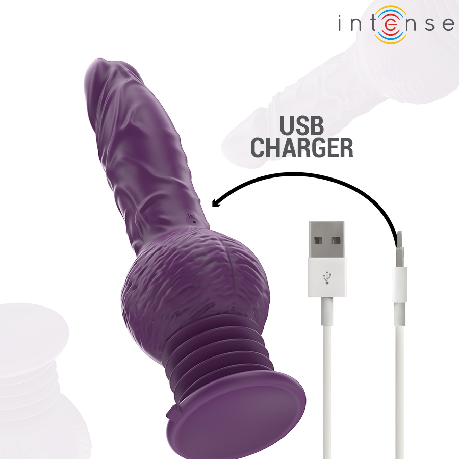 Intense Tatum – Multifunktionsvibrator mit Auf-und-ab-Bewegung, 24 cm, Lila