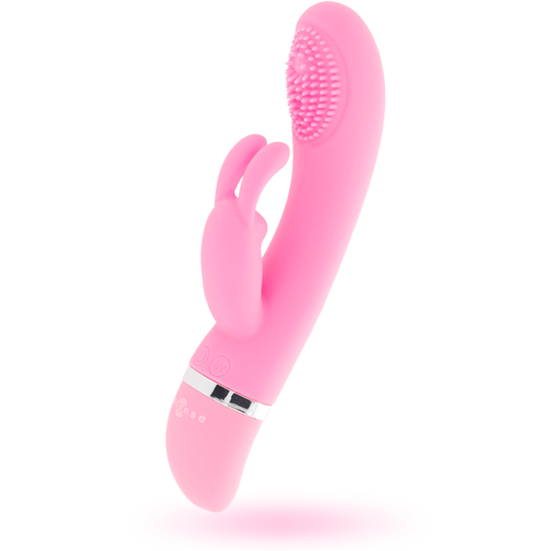 Intense Susy, vibrador rabbit rosa con función dedo