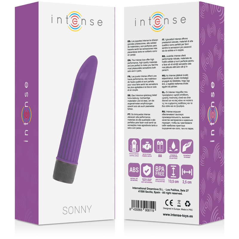 Vibrador Intense Sonny lila de punta curvada