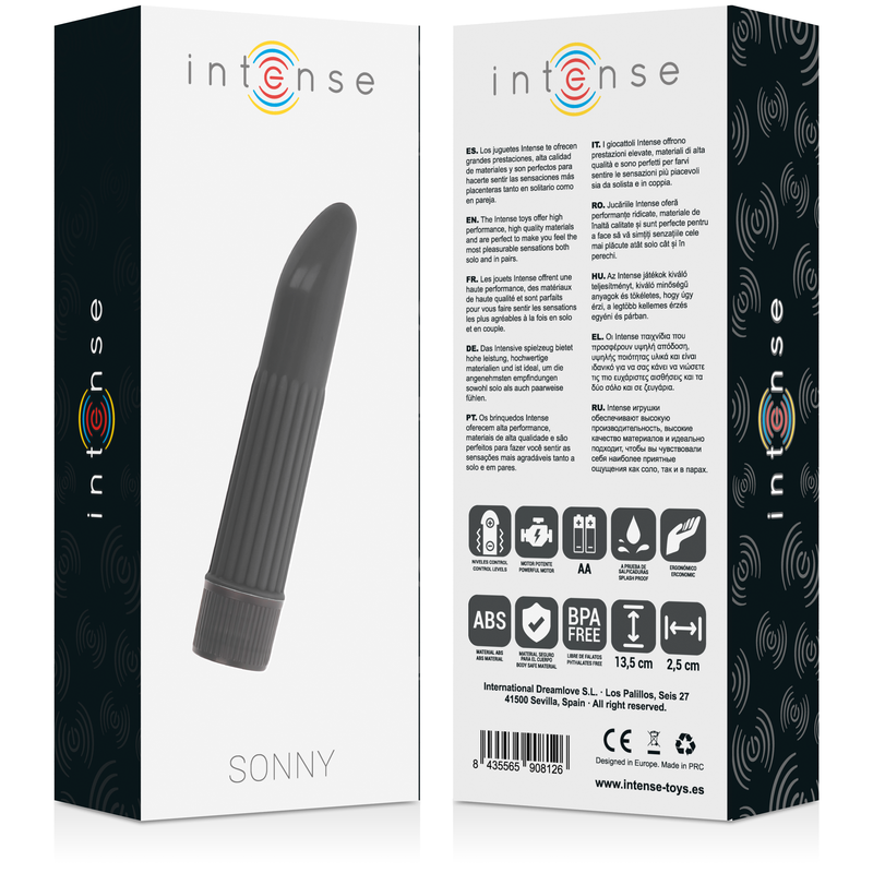 Intense Sonny – Minivibrator mit gebogener Spitze in Schwarz