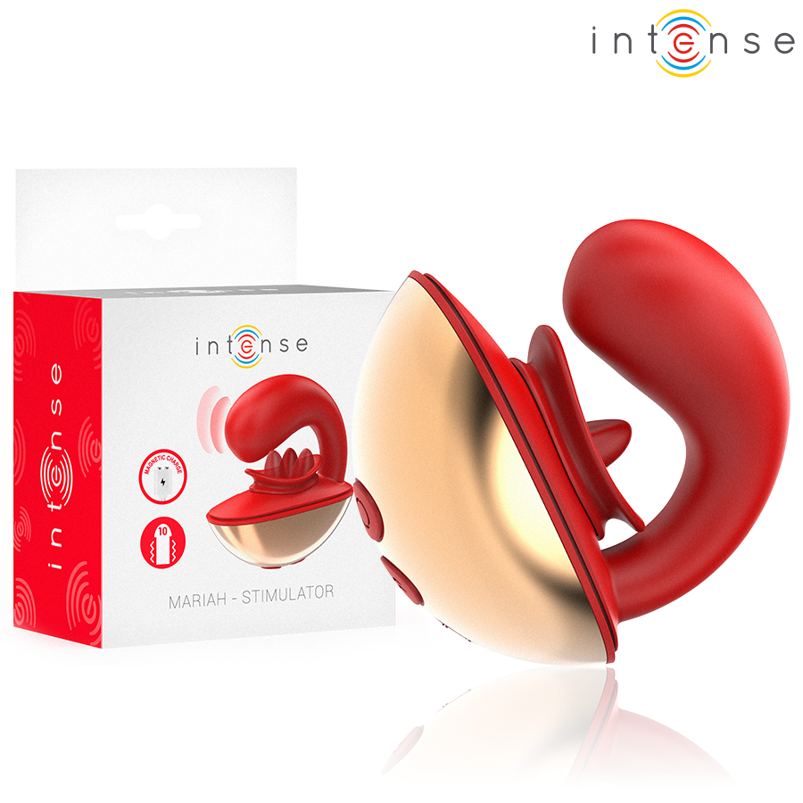 Intense Mariah – Vibrator in U-Form mit 10 Vibrationsmodi in Rot