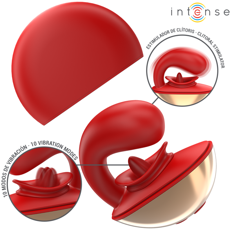 Intense Mariah – Vibrator in U-Form mit 10 Vibrationsmodi in Rot