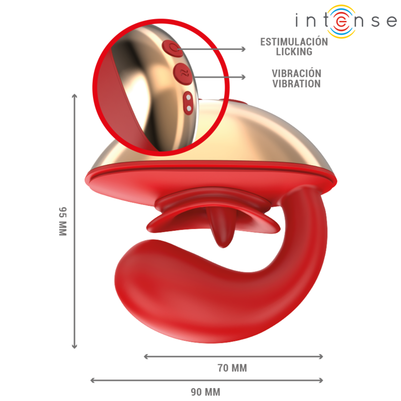 Intense Mariah – Vibrator in U-Form mit 10 Vibrationsmodi in Rot