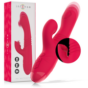 Intense Dua, vibratore multifunzione ricaricabile con movimento su e giù e lingua, rosso