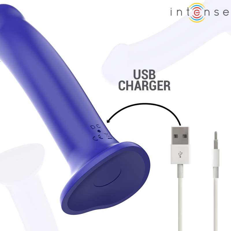 Intense Victoria, vibrador azul oscuro con ventosa y mando a distancia