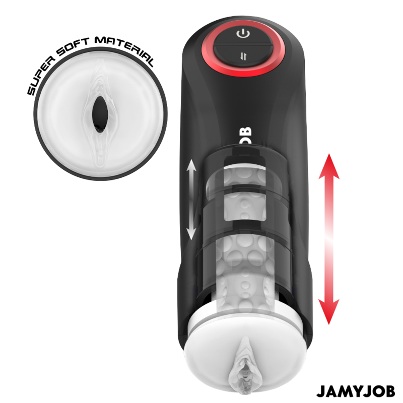 Jamyjob Gravity – automatischer Masturbator mit Vulva-Öffnung und 5 Saugmodi