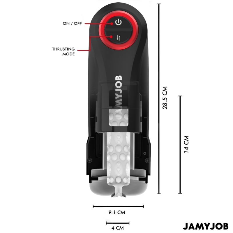 Jamyjob Gravity – automatischer Masturbator mit Vulva-Öffnung und 5 Saugmodi