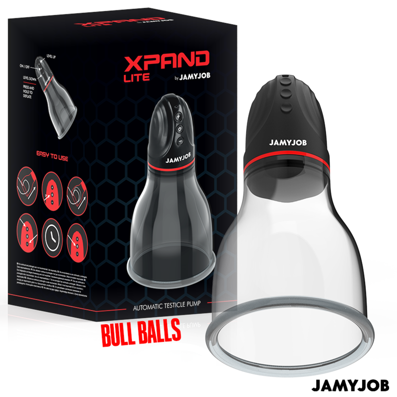 Jamyjob — Xpand lite pompe à testicules automatique 3 niveaux d'aspiration gris